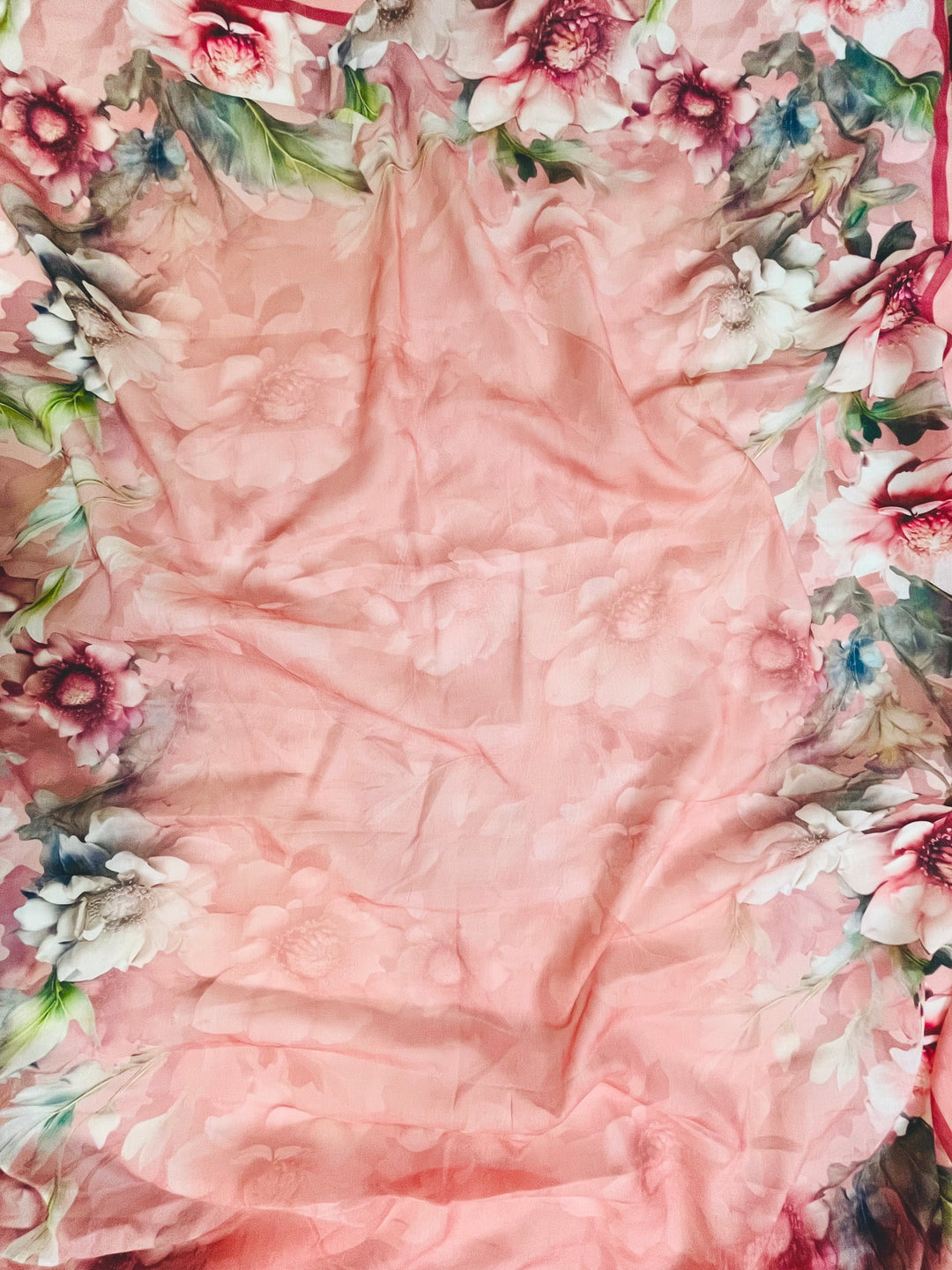 cotton unstiched suit with  printed soft dupatta & bottom