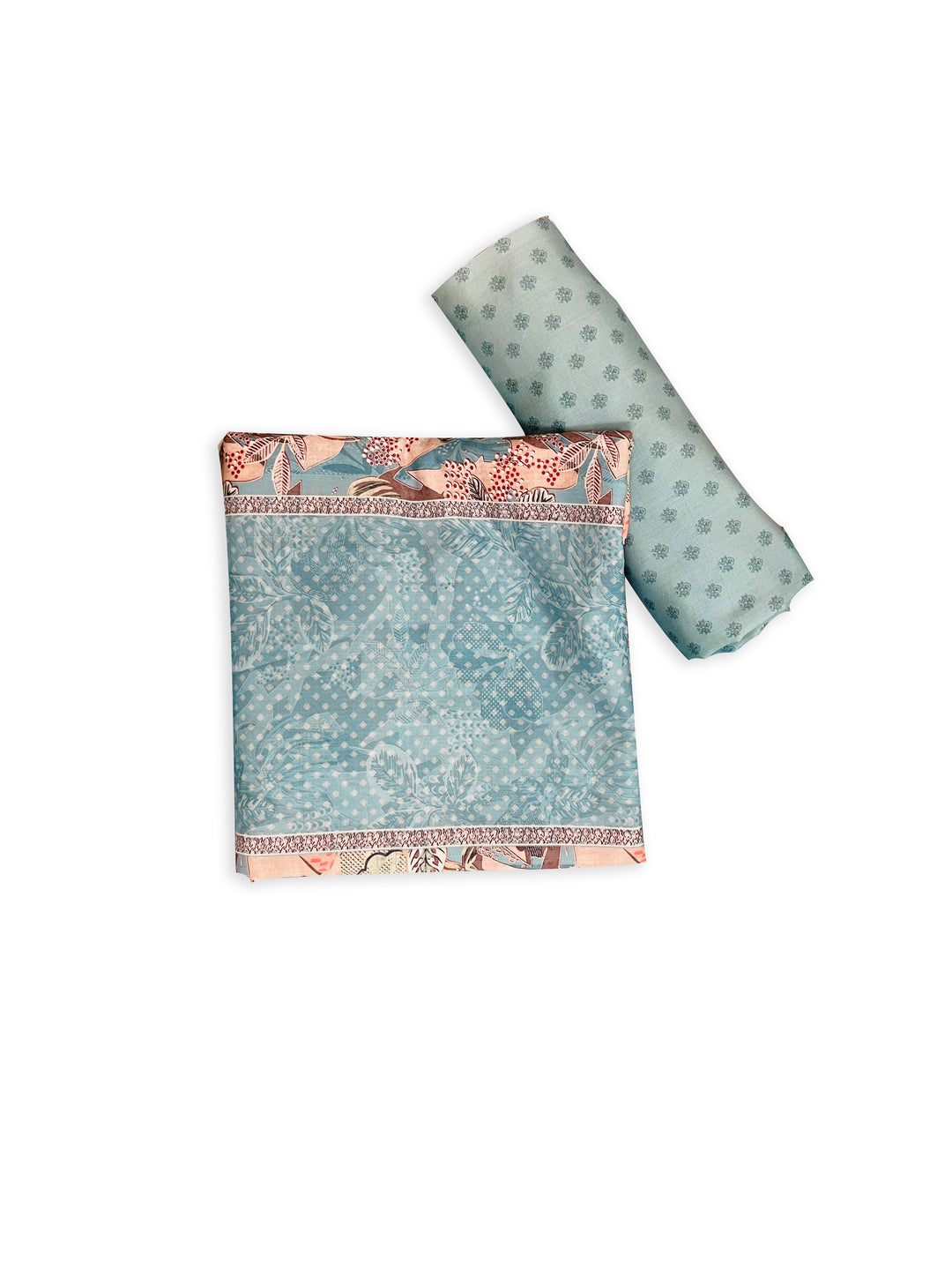 cotton suit with handwork aari and printed soft dupatta & bottom (Copy)