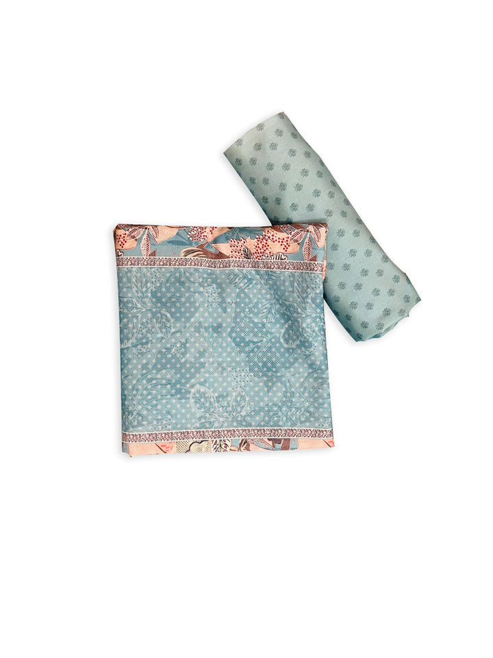 cotton suit with handwork aari and printed soft dupatta & bottom (Copy)