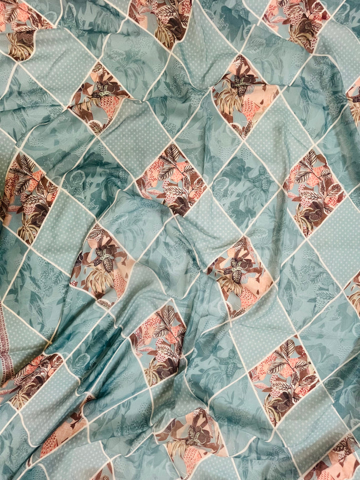 cotton suit with handwork aari and printed soft dupatta & bottom (Copy)