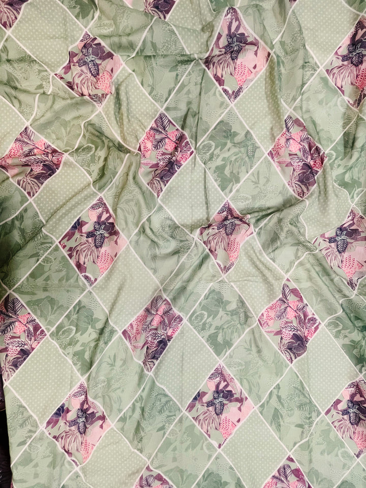 cotton suit with handwork aari and printed soft dupatta & bottom (Copy)