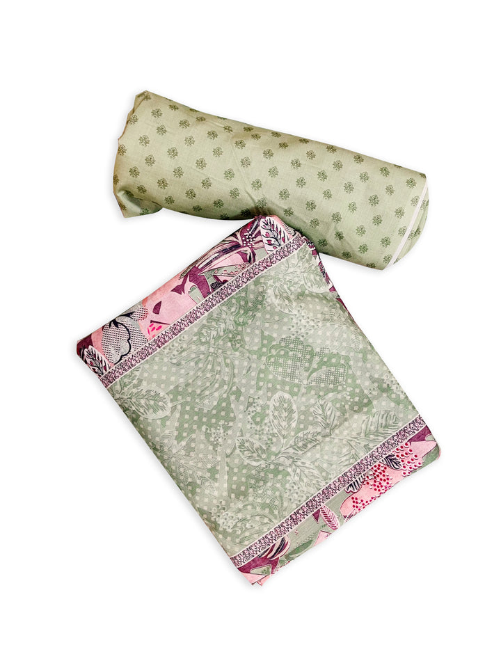 cotton suit with handwork aari and printed soft dupatta & bottom (Copy)