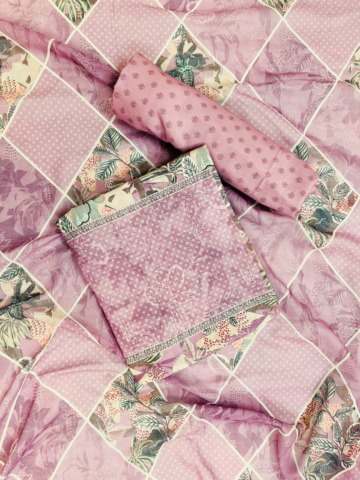 cotton suit with handwork aari and printed soft dupatta & bottom (Copy)