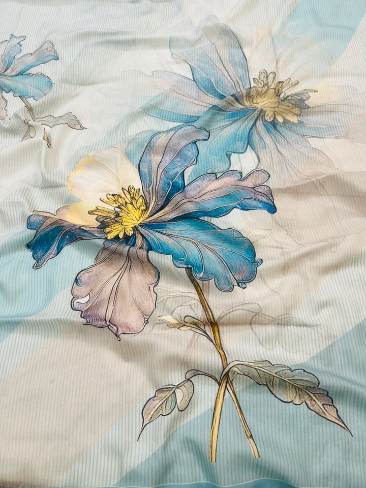 cotton suit with handwork aari and printed soft dupatta & bottom