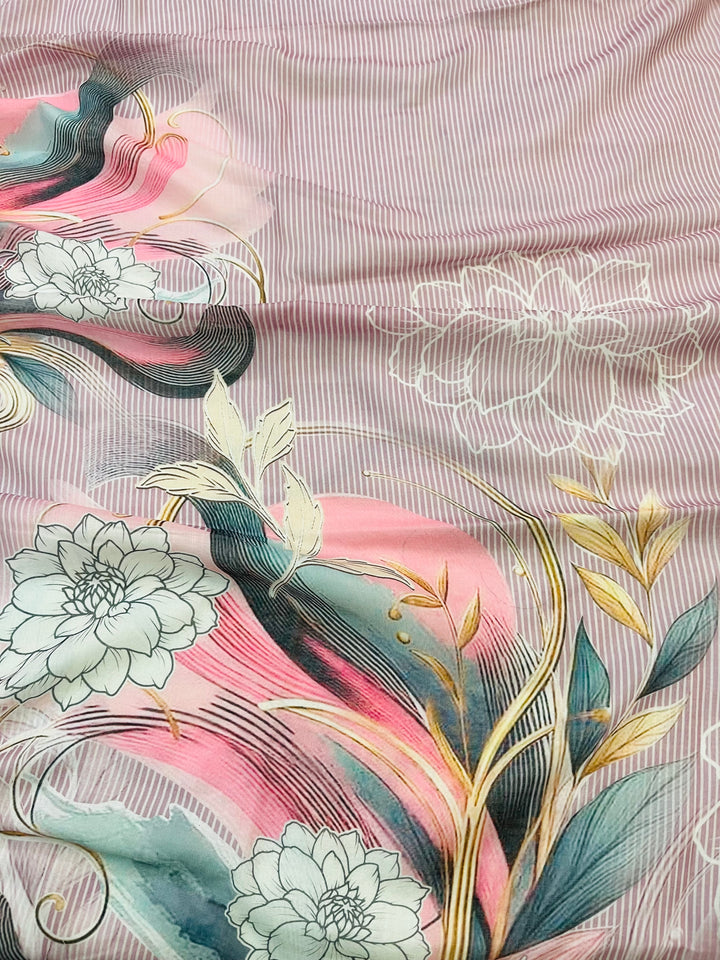 cotton suit with handwork aari and printed soft dupatta & bottom